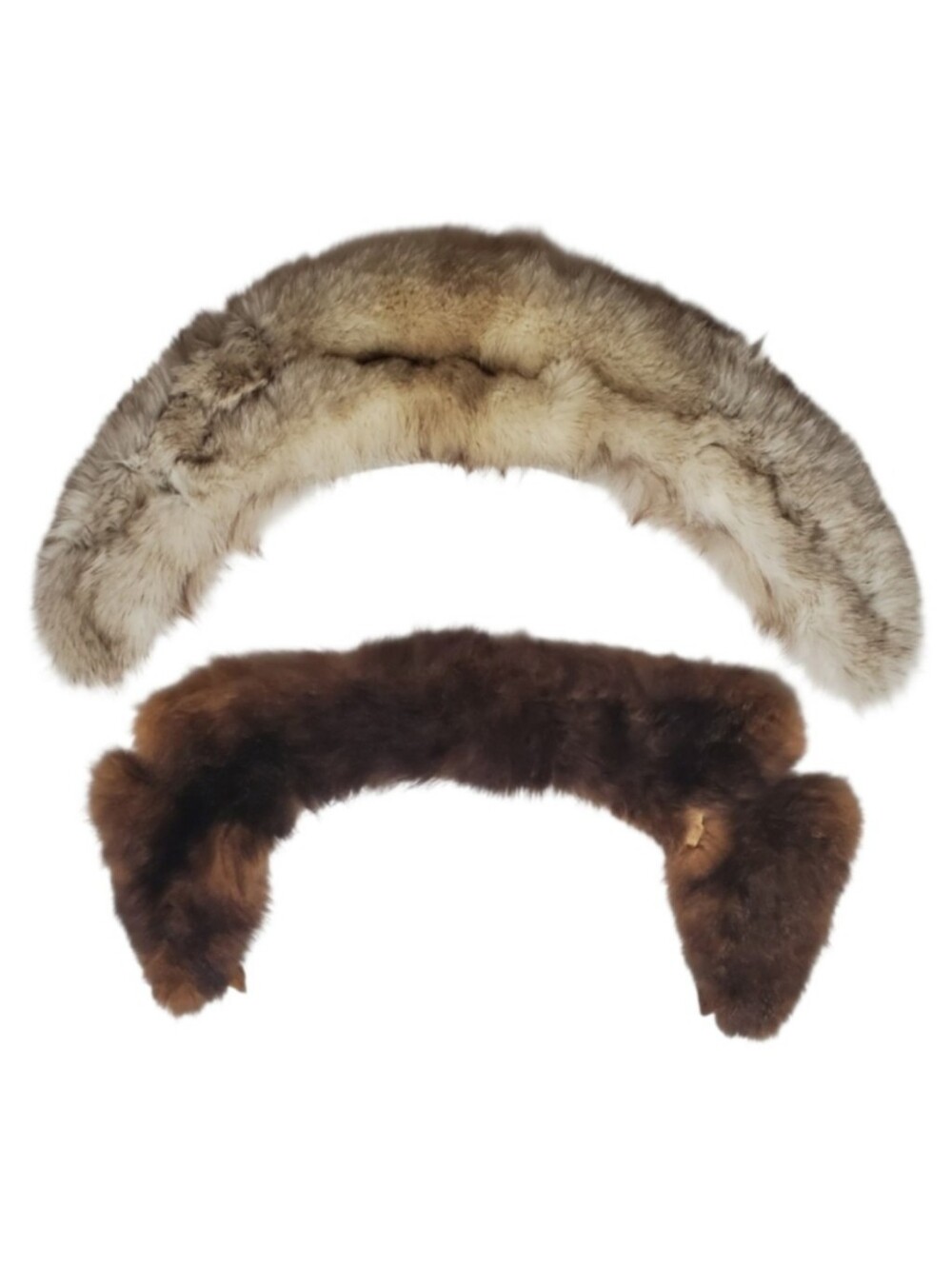 Vintage Real Fur Collars Set of 2